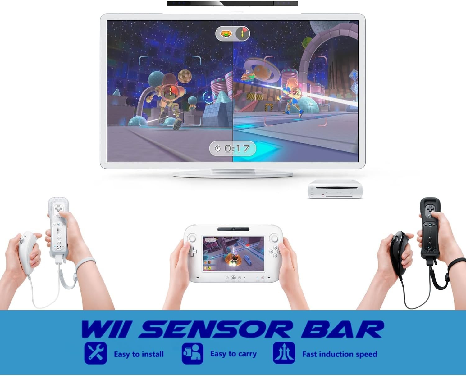 Wii Sensor bar, Wired Infrared Sensor Bar for Wii, Replacement Wired Infrared…