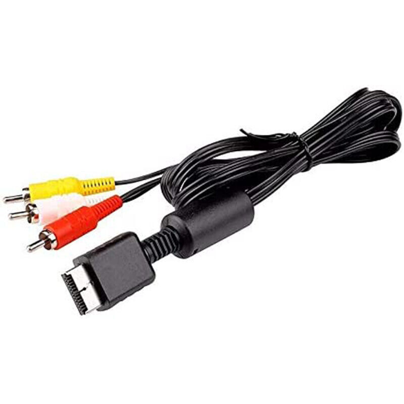 5ft AV to RCA Audio Video Composite Cable Cord for Slim PlayStation PS1 PS2 PS3