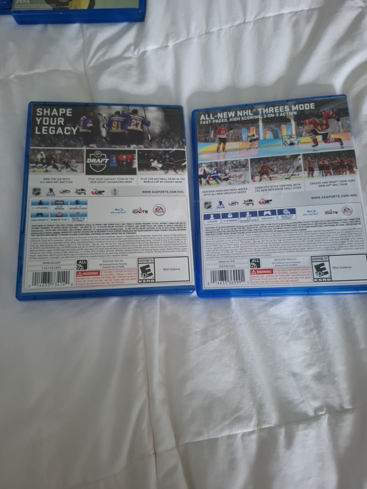 NHL 18 And 17 PlayStation 4