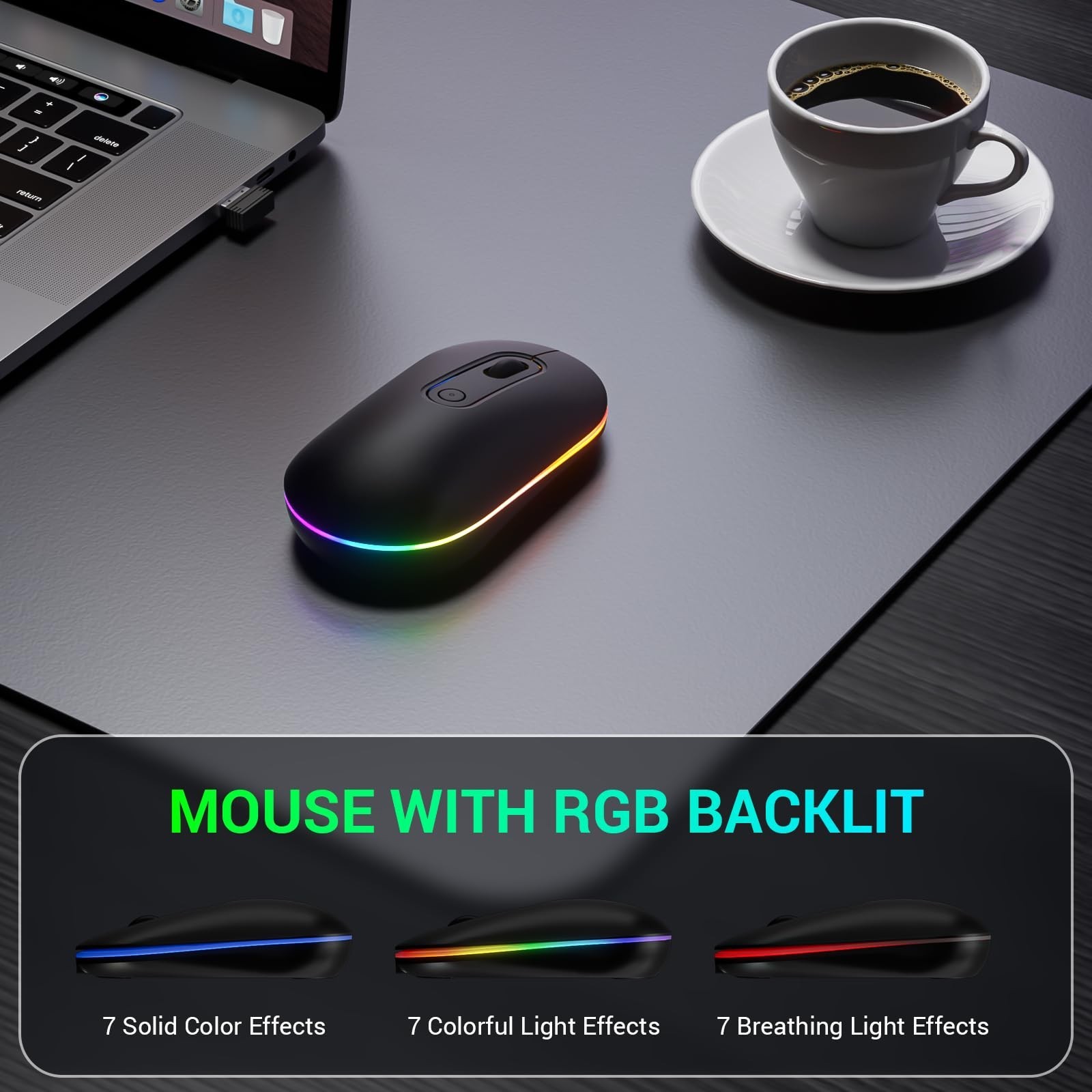 Wireless Keyboard and Mouse Combo, Lovaky 2.4G Full-Sized Ergonomic Keyboard …