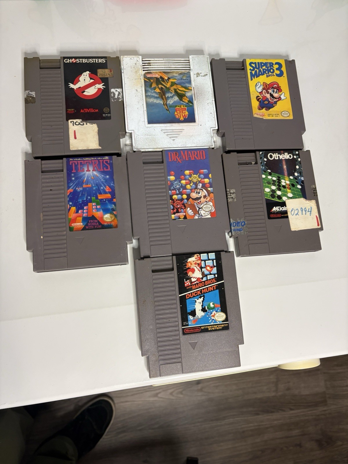 NES Used Game Lot Untested 7 Games Mario Ghostbusters Nintendo