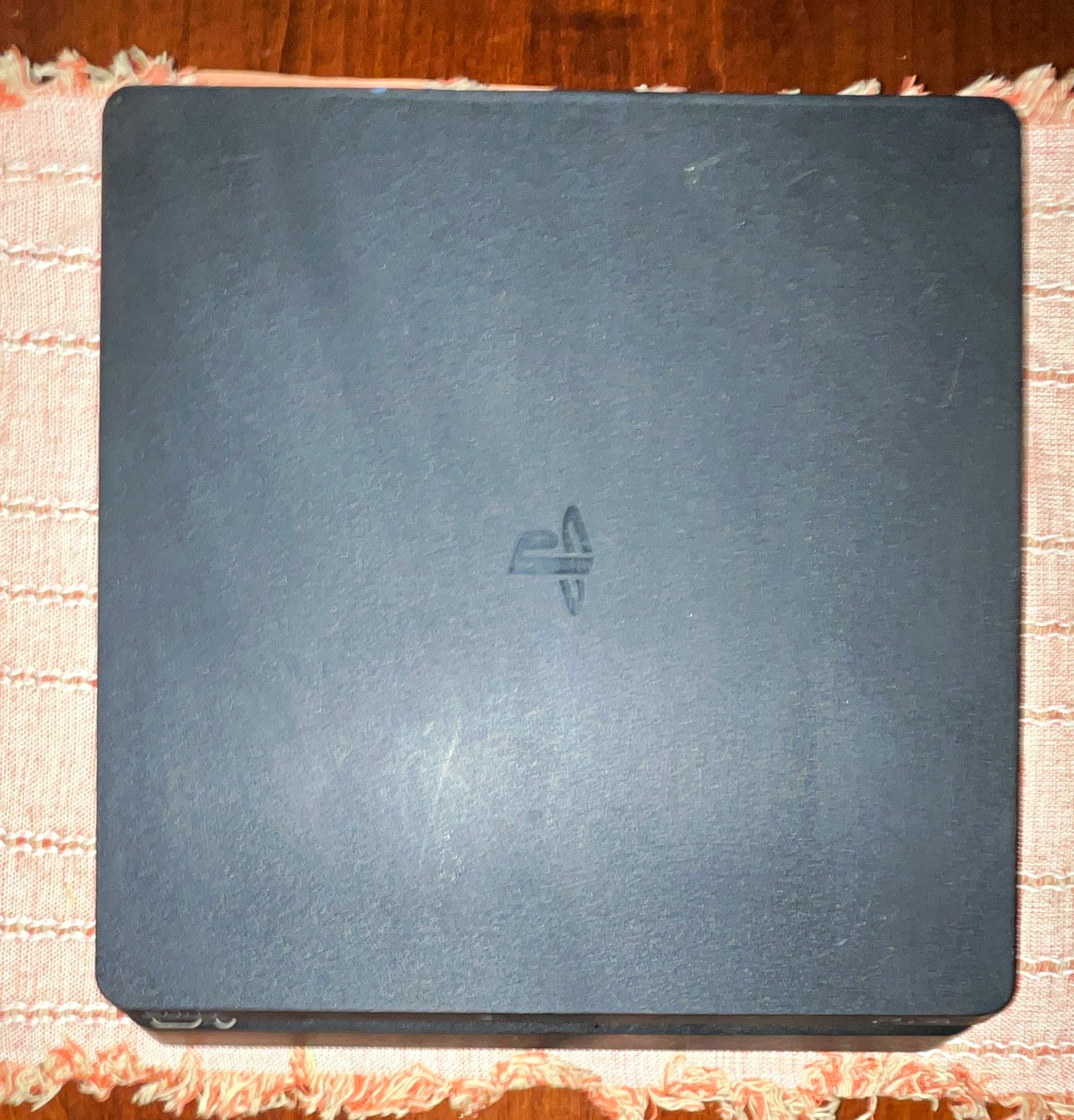 Sony PlayStation 4 Slim Console + DualShock 4 Controller, 4 Games and cables