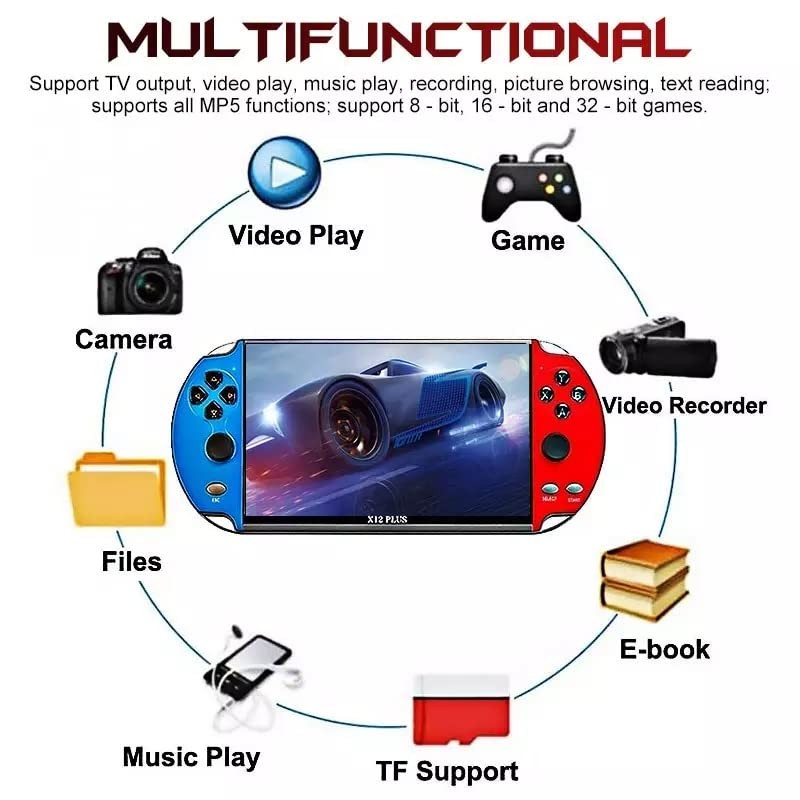 Tcdstar Original Factory 16Gb Retro Handheld Games Player X 12 Plus 10000Games
