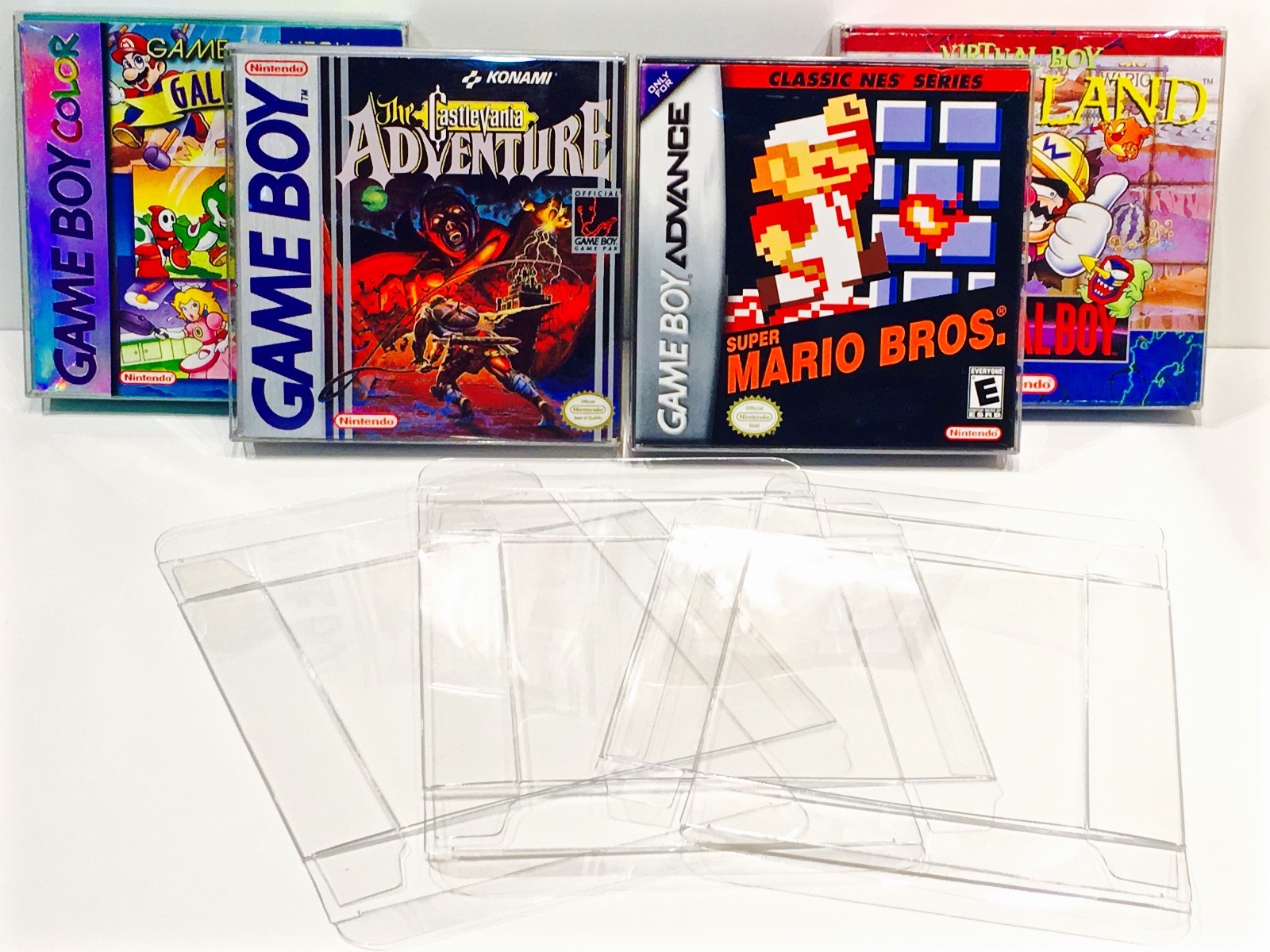 10 Box Protectors For GAME BOY / VIRTUAL / COLOR / ADVANCE Nintendo Cases CIB