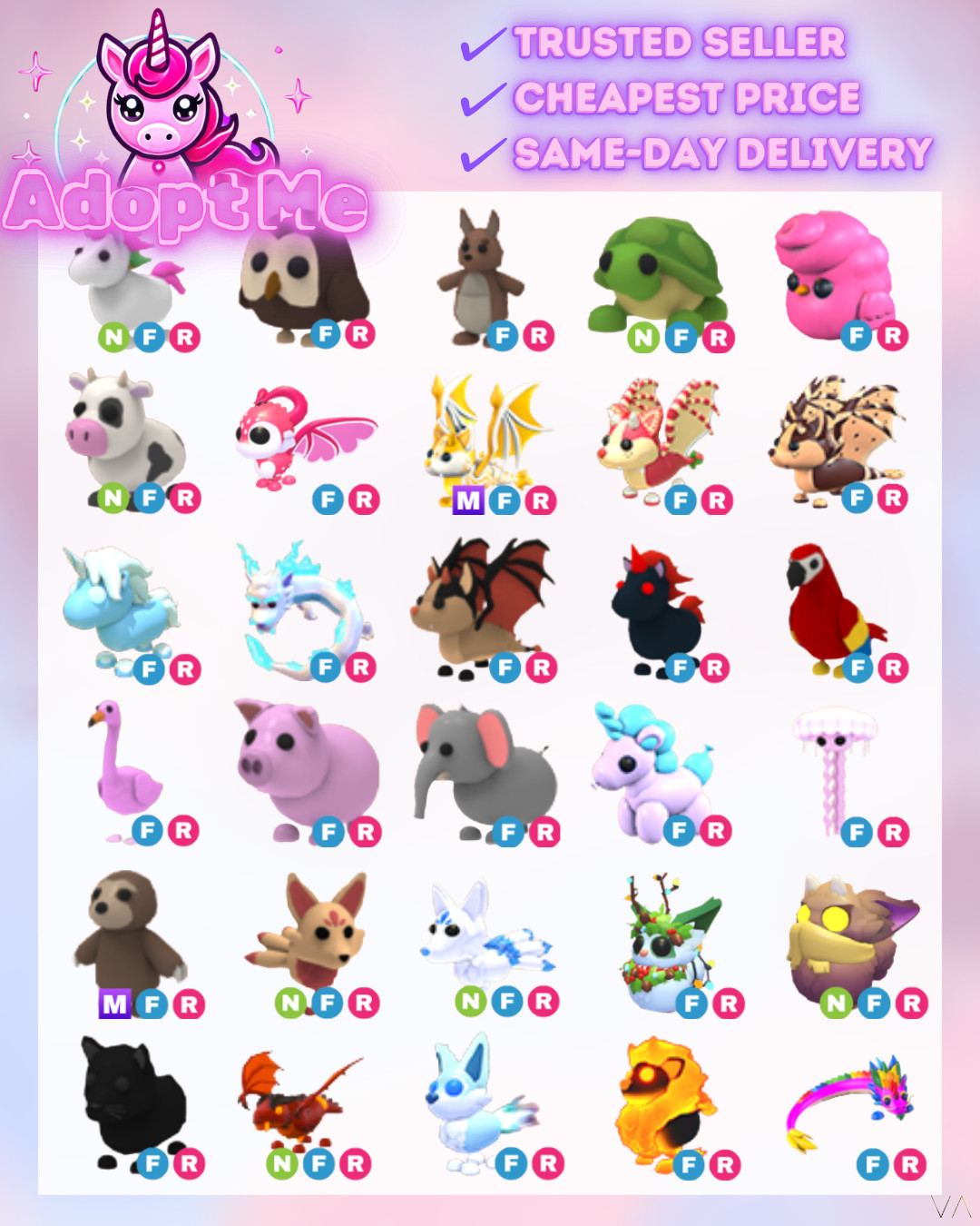 Adopt Your Pet From Me Today! Mega Neon Fly Ride MFR/NFR/FR