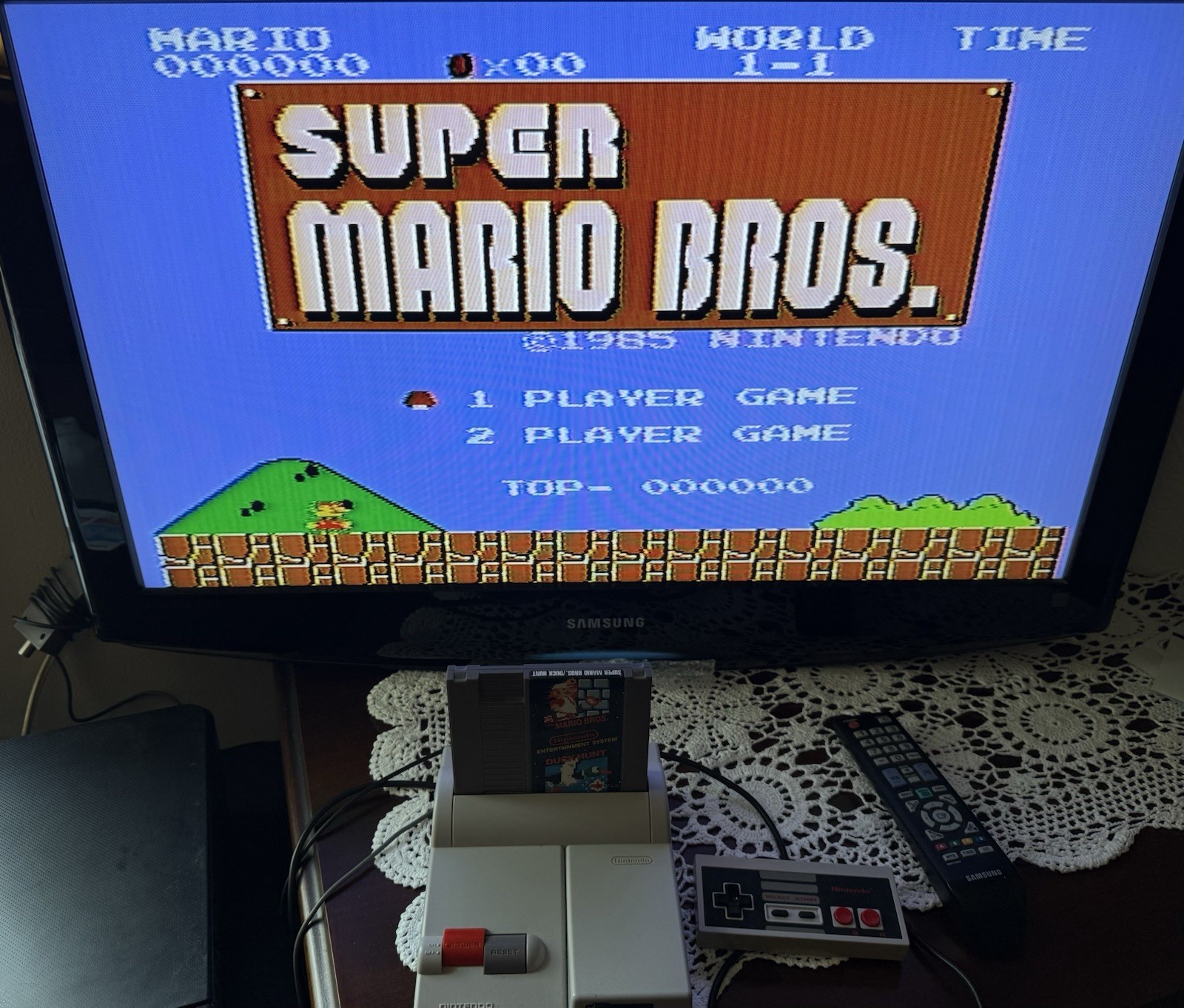 Nintendo NES Lot of 2! Slalom & Super Mario/Duck Hunt CARTS ONLY Combine Ship 📫
