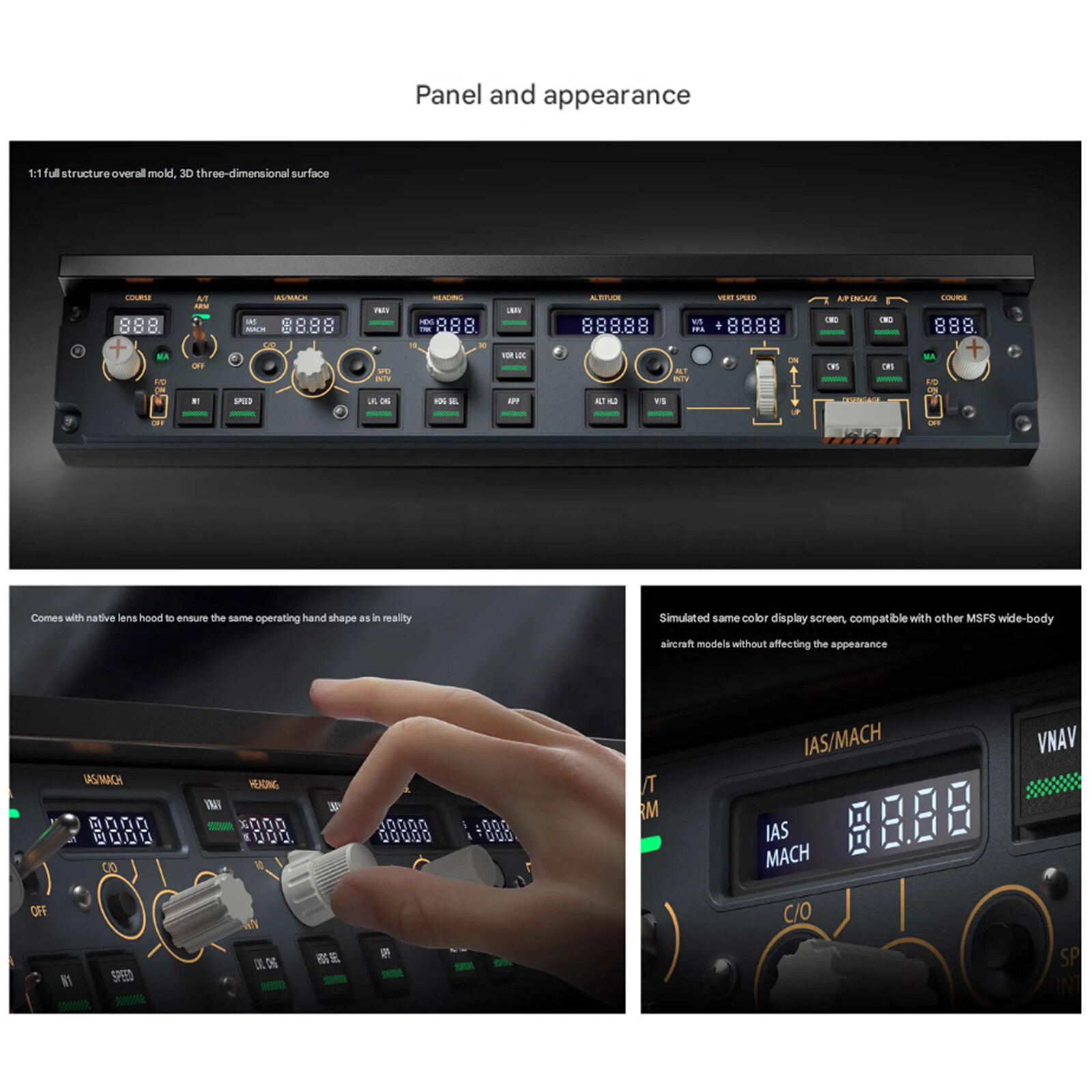 WINWING PAP3 Flight Simplayer MCP Control Panel Simulator FOR PMDG 737/ZIBO iFUy