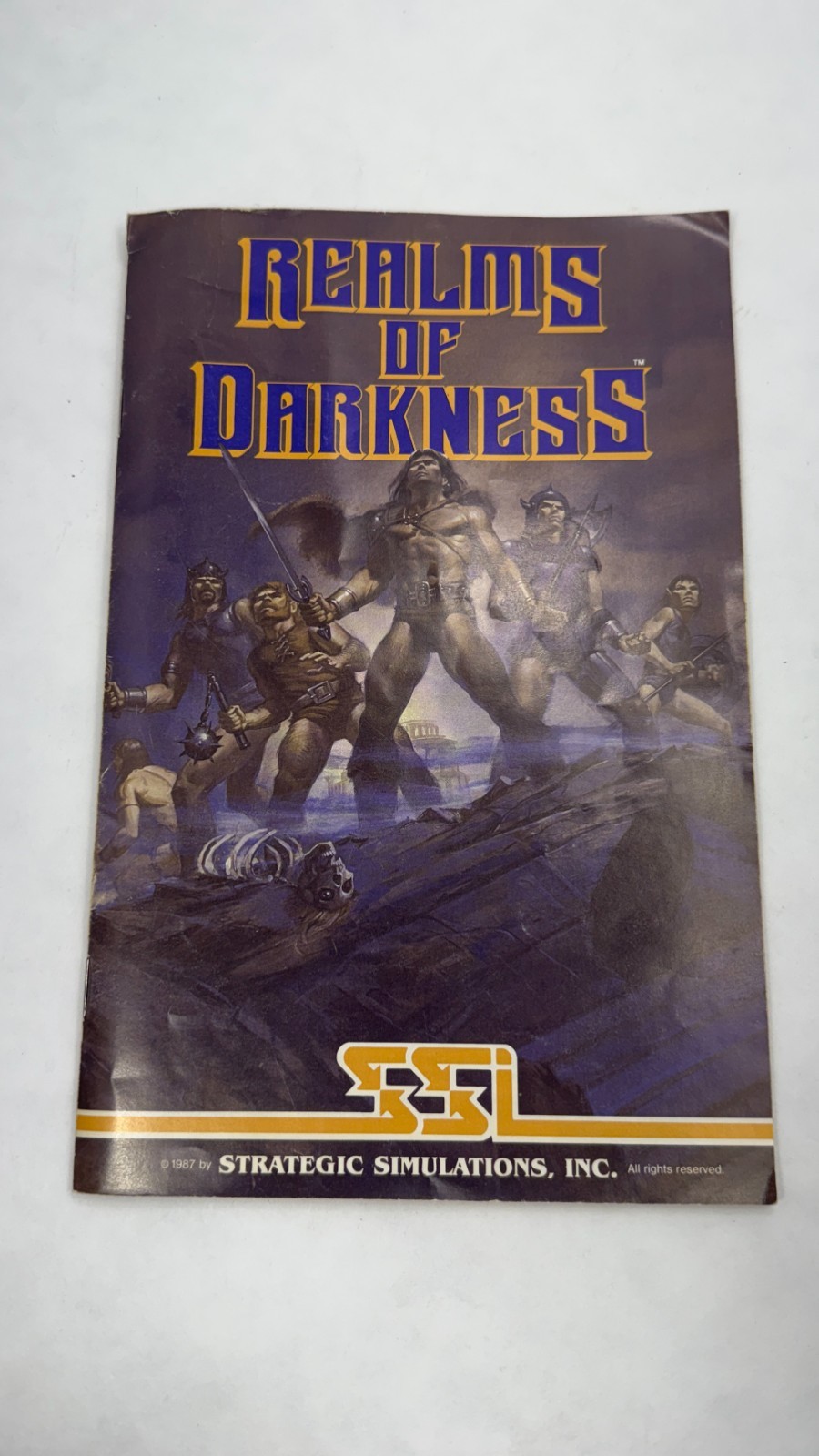 Realms of Darkness 1987 Apple II Complete CIB Game Floppy Disks Maps Untested