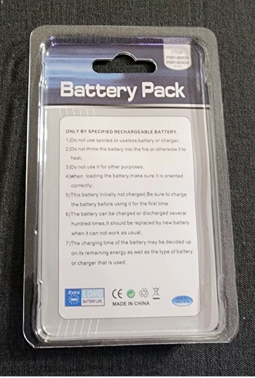 3600mAh Rechargeable Replacement Battery For Sony PSP 1000 , 1001