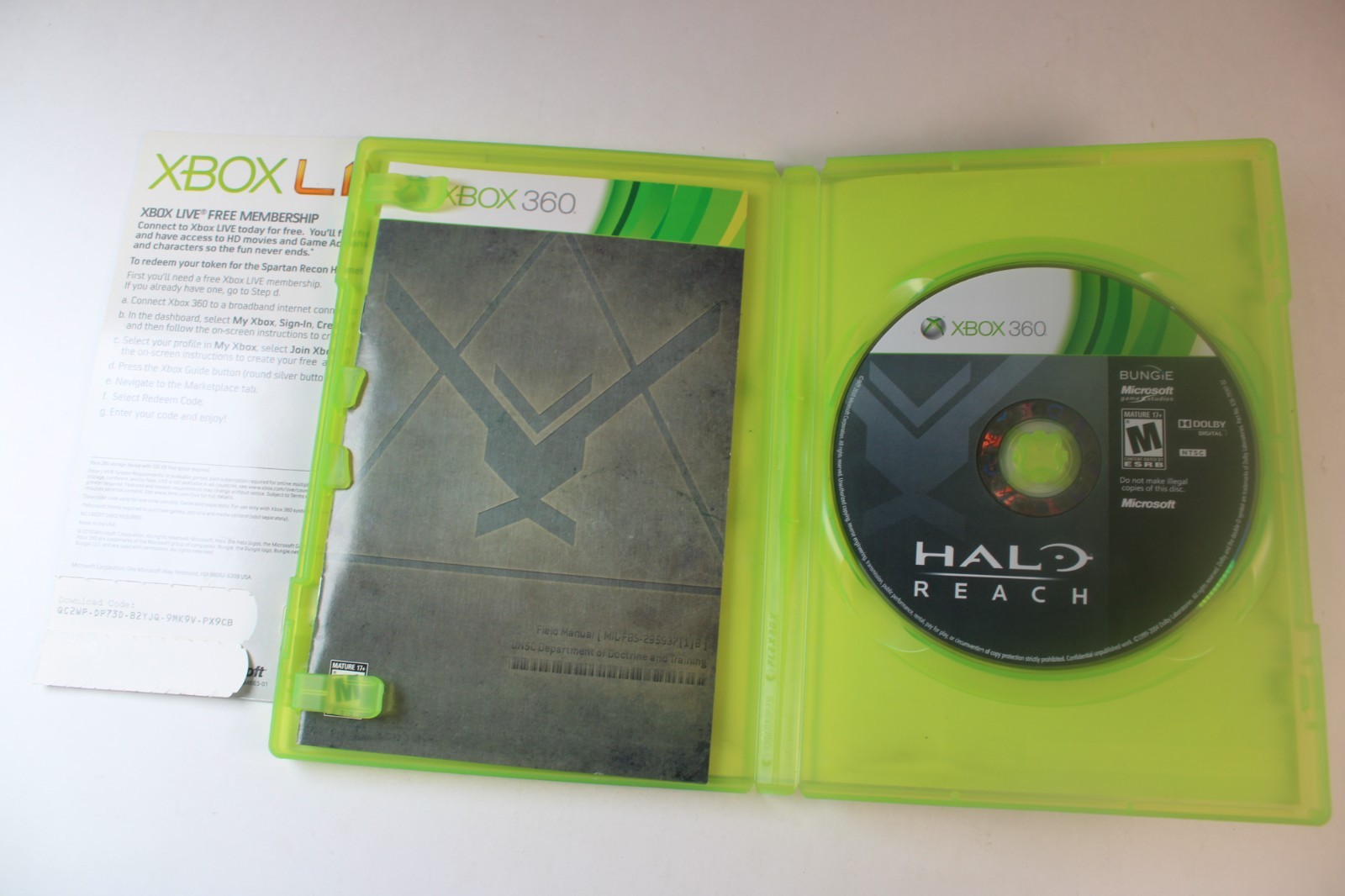 Halo Reach (Microsoft Xbox 360, 2010) Authentic, tested/works great