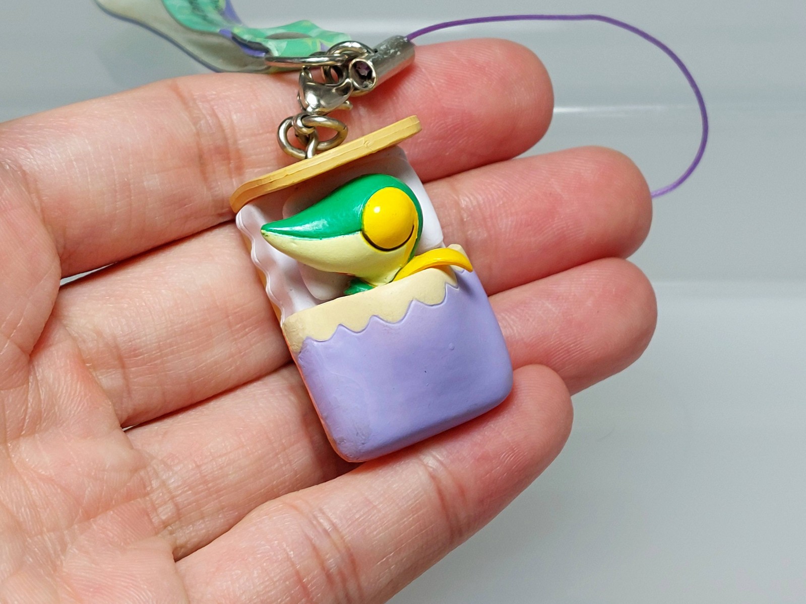 Pokemon Center Japan 2010 Pokémon Dream Snivy Tsutarja Figure Charm Strap 0.8in