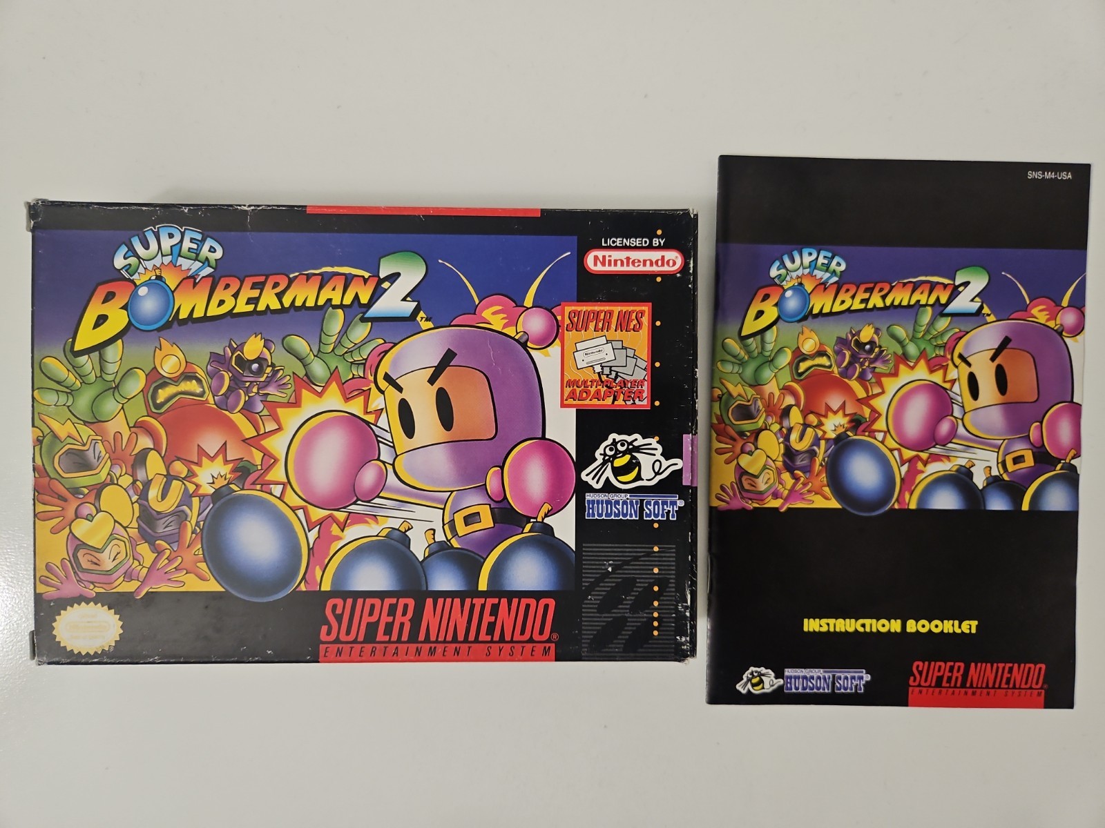 Super Bomberman 2 Box And Manual Only Super Nintendo SNES 1st Print