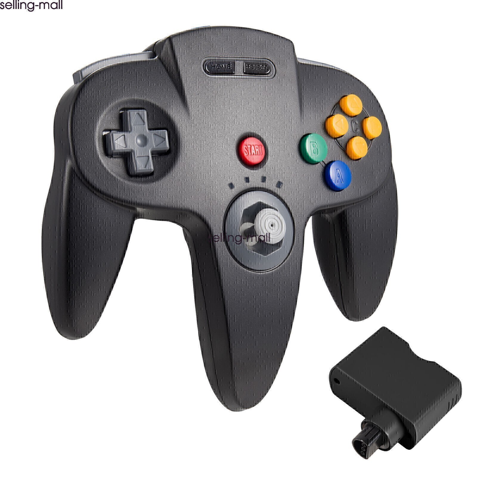 Wireless N64 Controller, 2.4GHz N64 Receiver,Rechargeable & Built-in Rumble