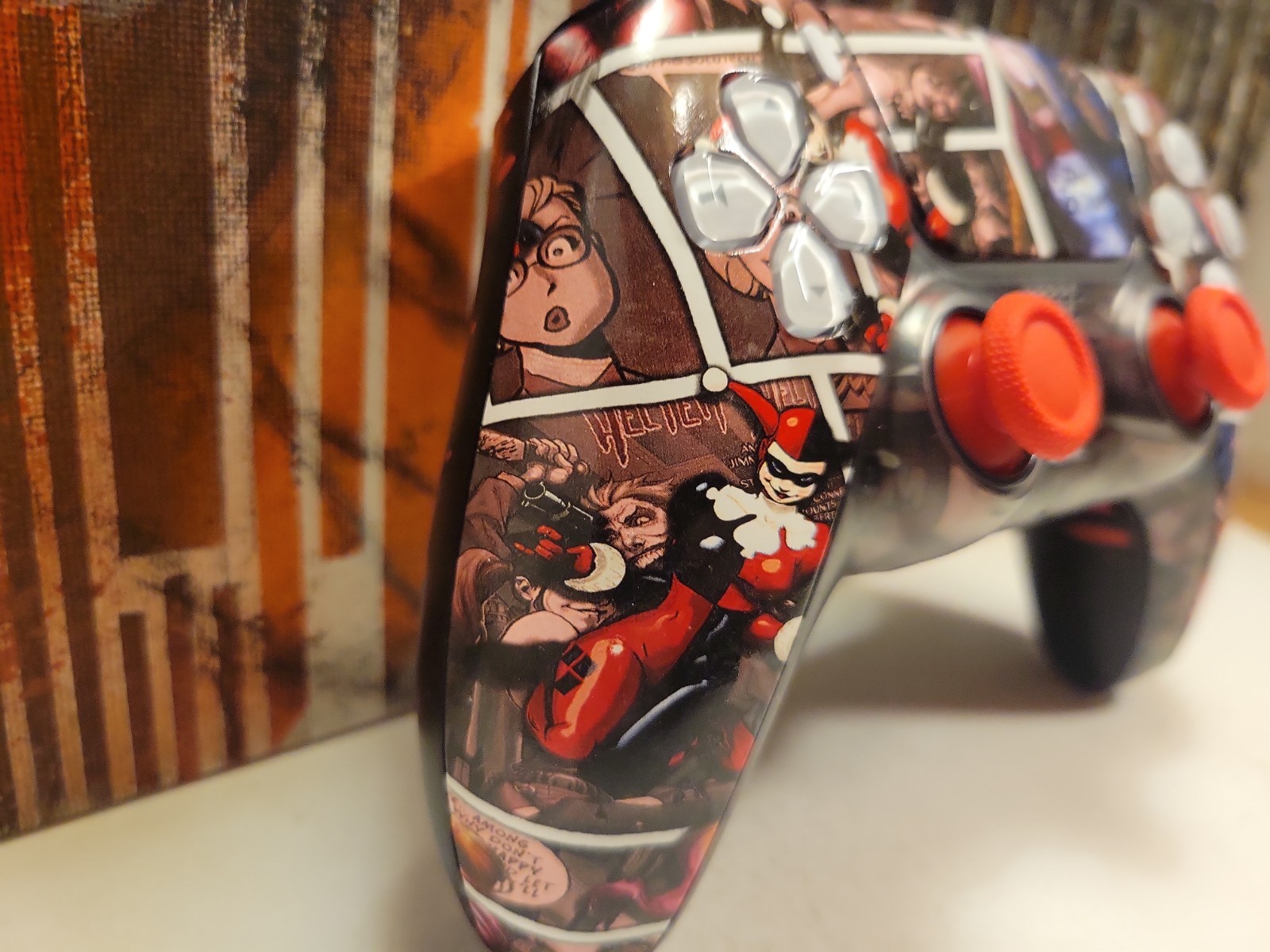TMR Analogs Full Clicky Kit Custom Harley Quinn Hydro Dip Ps5 Controller