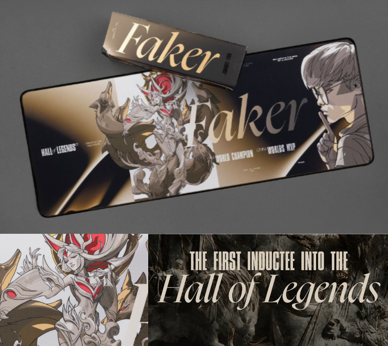 League of Legends FAKER & Ahri MOUSEPAD HALL of Legends Unkillable Demon King
