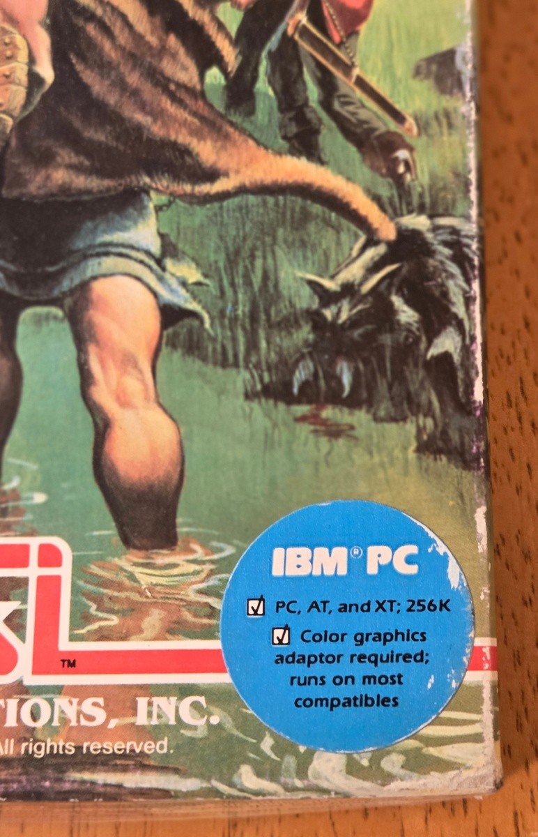 Wizard’s Crown SSI IBM PC Big Box Game 5.25″ Floppy Complete CIB 1987 RPG