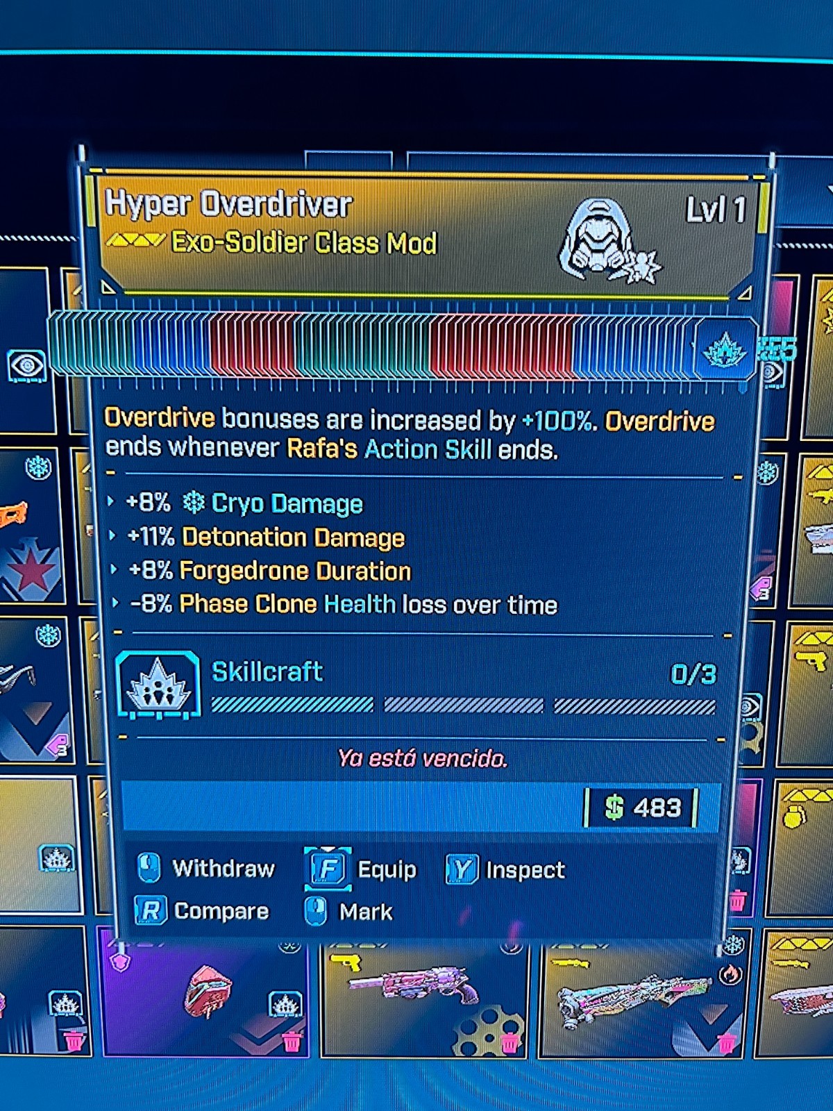 Borderlands 4✨ MODDED LEVEL 1 ONE OVERDRIVER RAFA CLASS MOD BL4 ✅PC-PS-XBOX✨