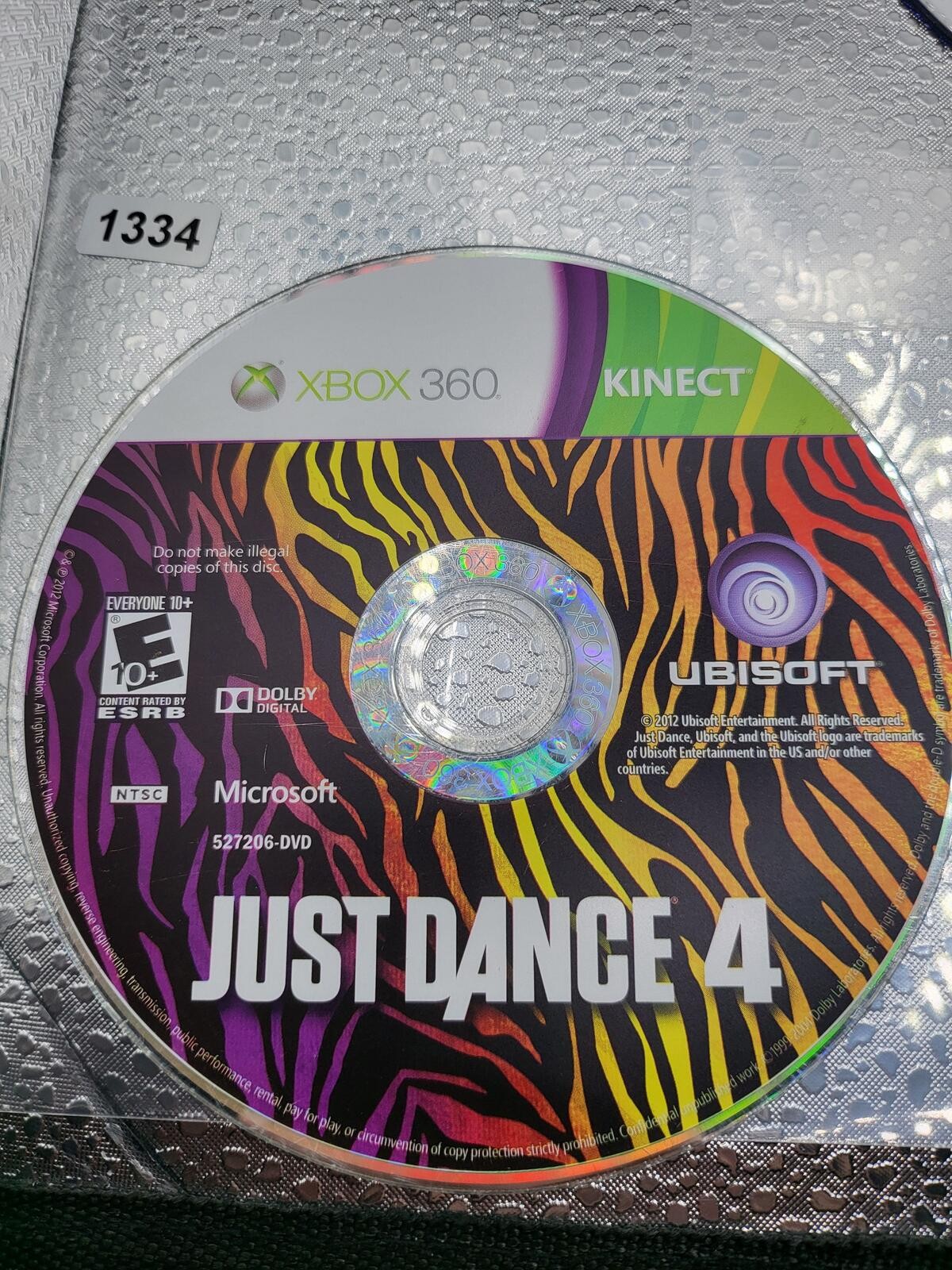 Just Dance 4 Microsoft Xbox 360 Kinect Game Disc
