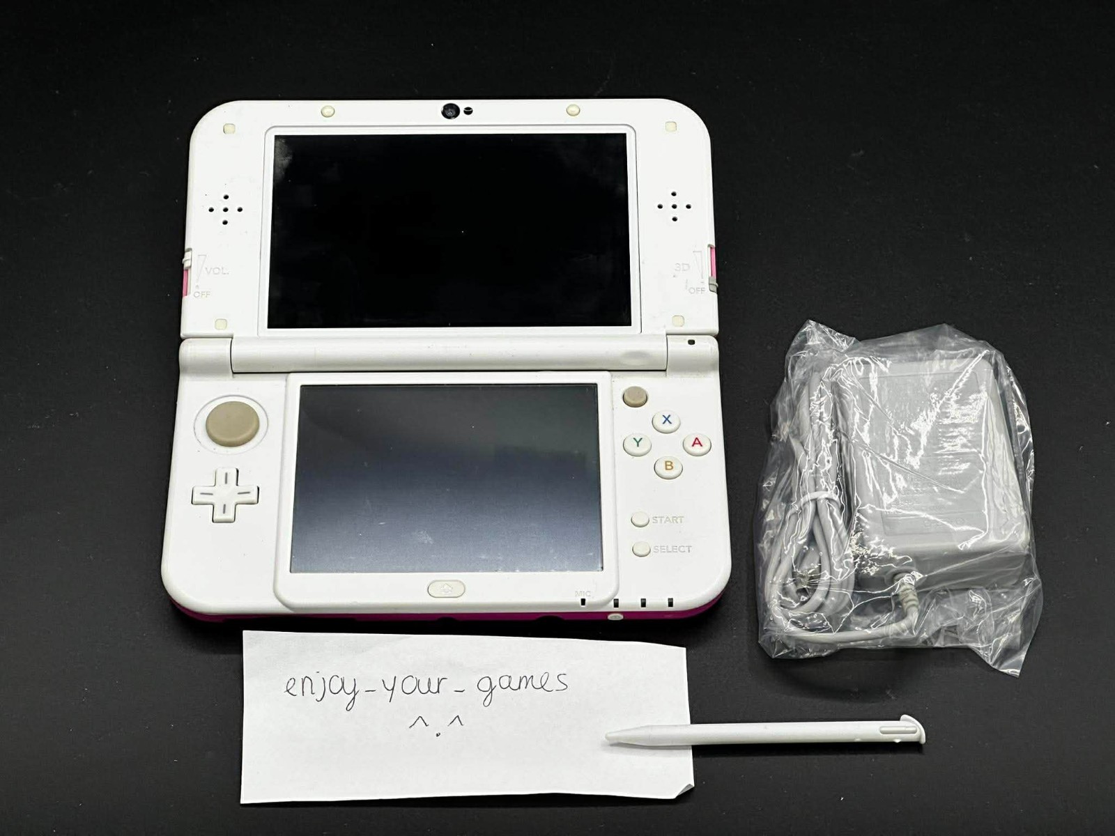 Nintendo New 3DS XL LL Pink White | English | Charger | USA Seller-SHIP IN 1-DAY