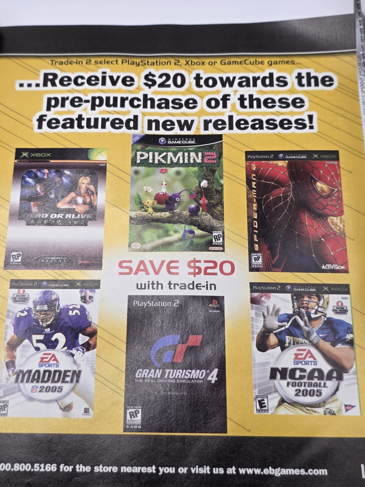 EB Games Summer 2004 Catalog Spider-Man 2 Pikmin 2 VG Complete Magazine Promo
