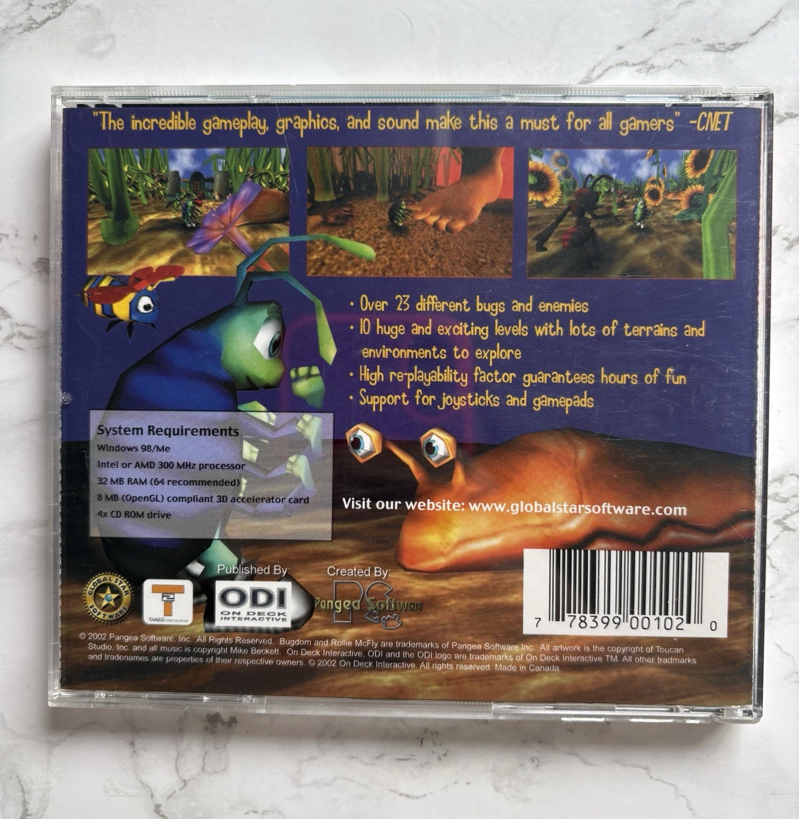 Bugdom 3D PC CD-ROM Game 2002 Computer Game Vintage Y2K Nostalgia Gamer