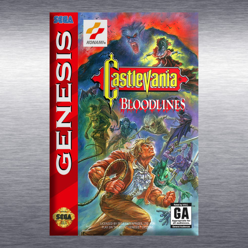 Castlevania Bloodlines Video Game Box Art Sega Genesis High Quality Magnet