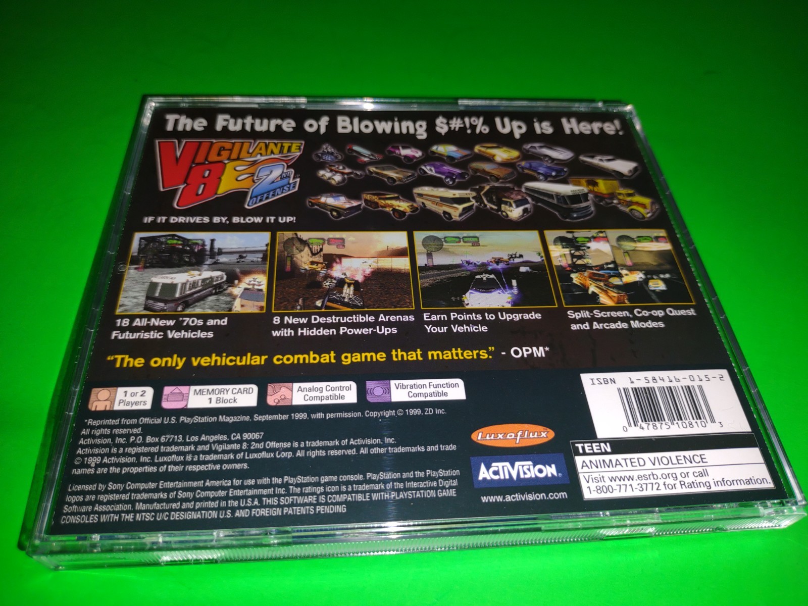 Vigilante 8 2nd Offense (Sony PlayStation 1, 1998 PS1) Complete W/ Reg Tested
