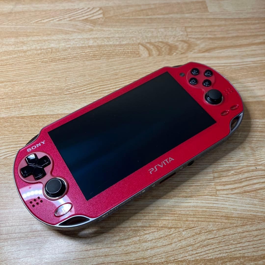 Near Mint SONY PlayStation Vita Wi-Fi Model Cosmic Red Limited Edition PCH-1000