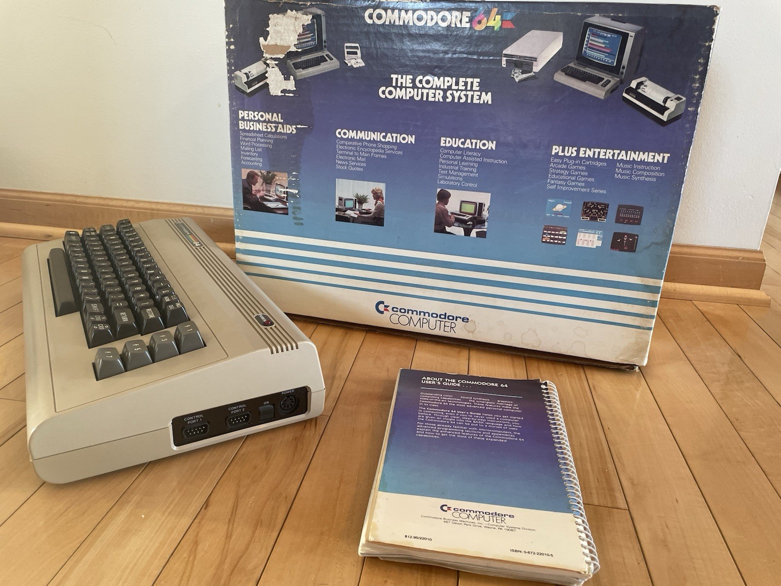RARE Vintage Original Commodore 64 Console & 1541 Disk Drive Pristine Condition