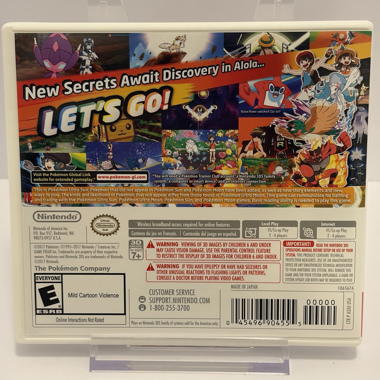 Pokémon Ultra Sun Nintendo 3DS Game Complete In Box CIB Tested Authentic