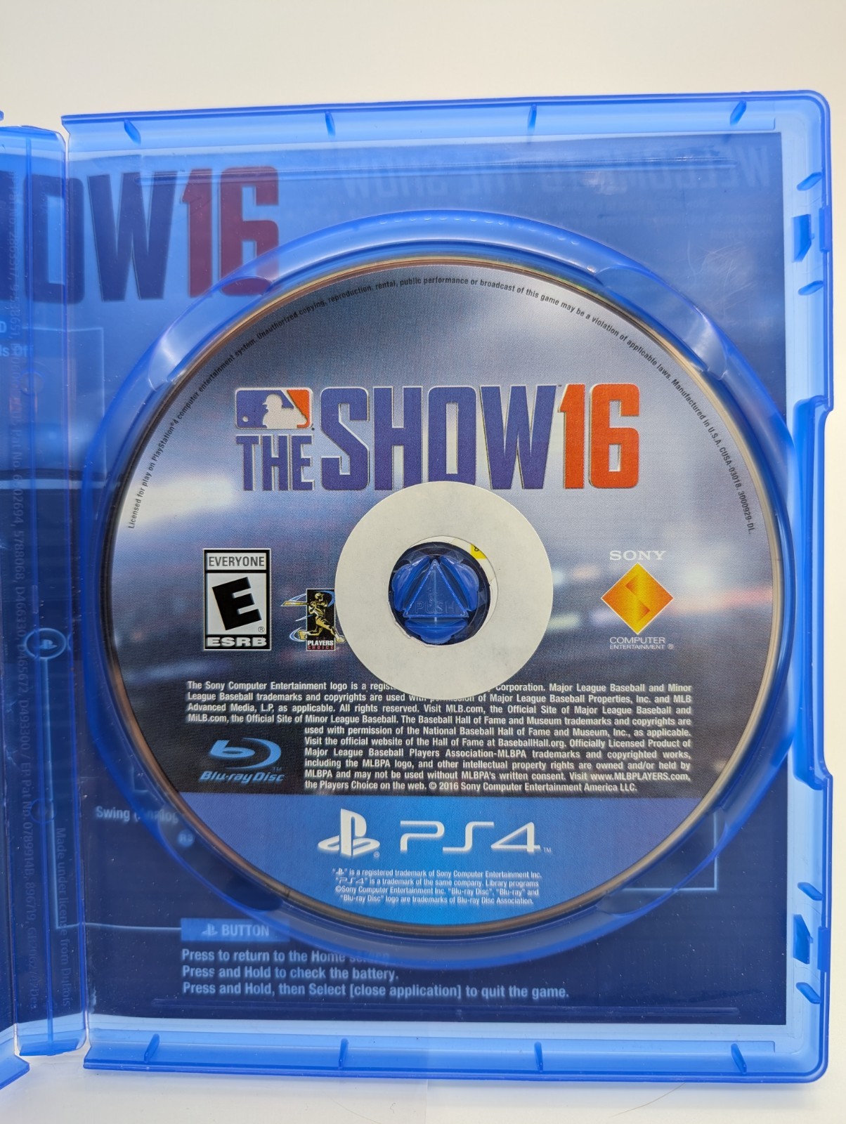 EA Sports MLB The Show 16 Sony Playstation 4, Ps4, Rated E 10+ Multiplayer Good