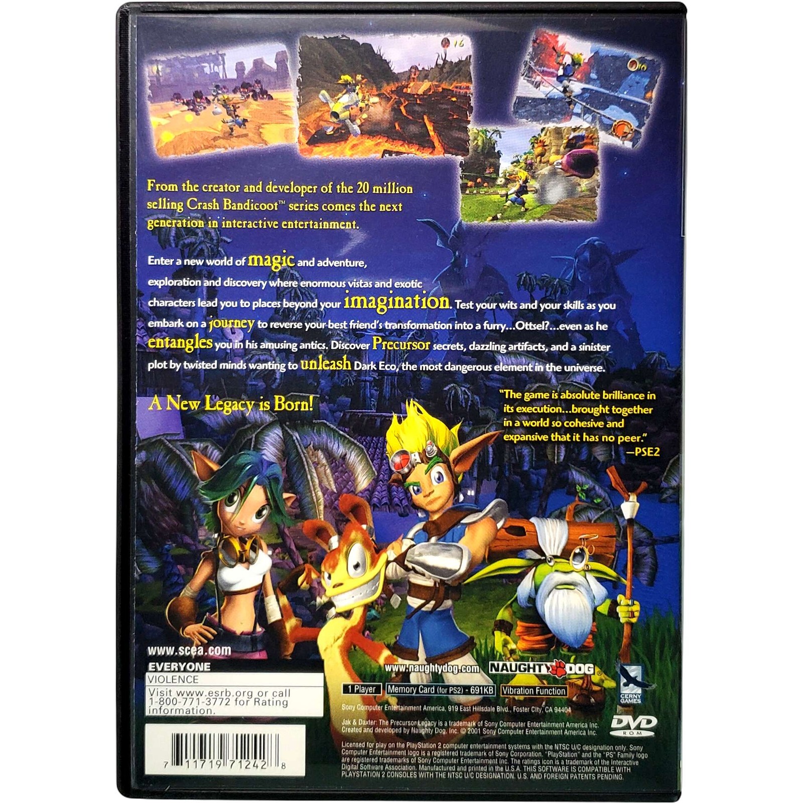 Jak And Daxter The Precursor Legacy – Sony Playstation 2 PS2 Pristine