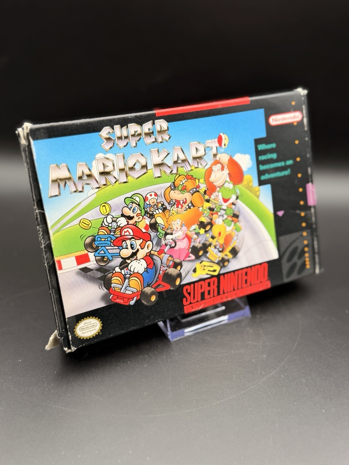 Super Mario Kart (Nintendo SNES, 1992) CIB Game, manual, box Tested