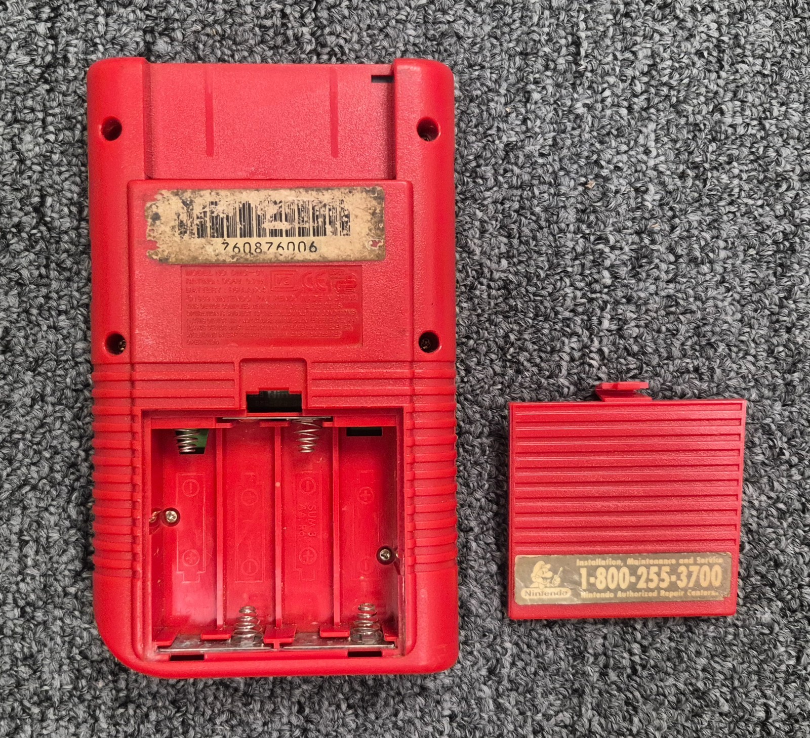 Nintendo Game Boy Play It Loud Red Handheld System Original GB