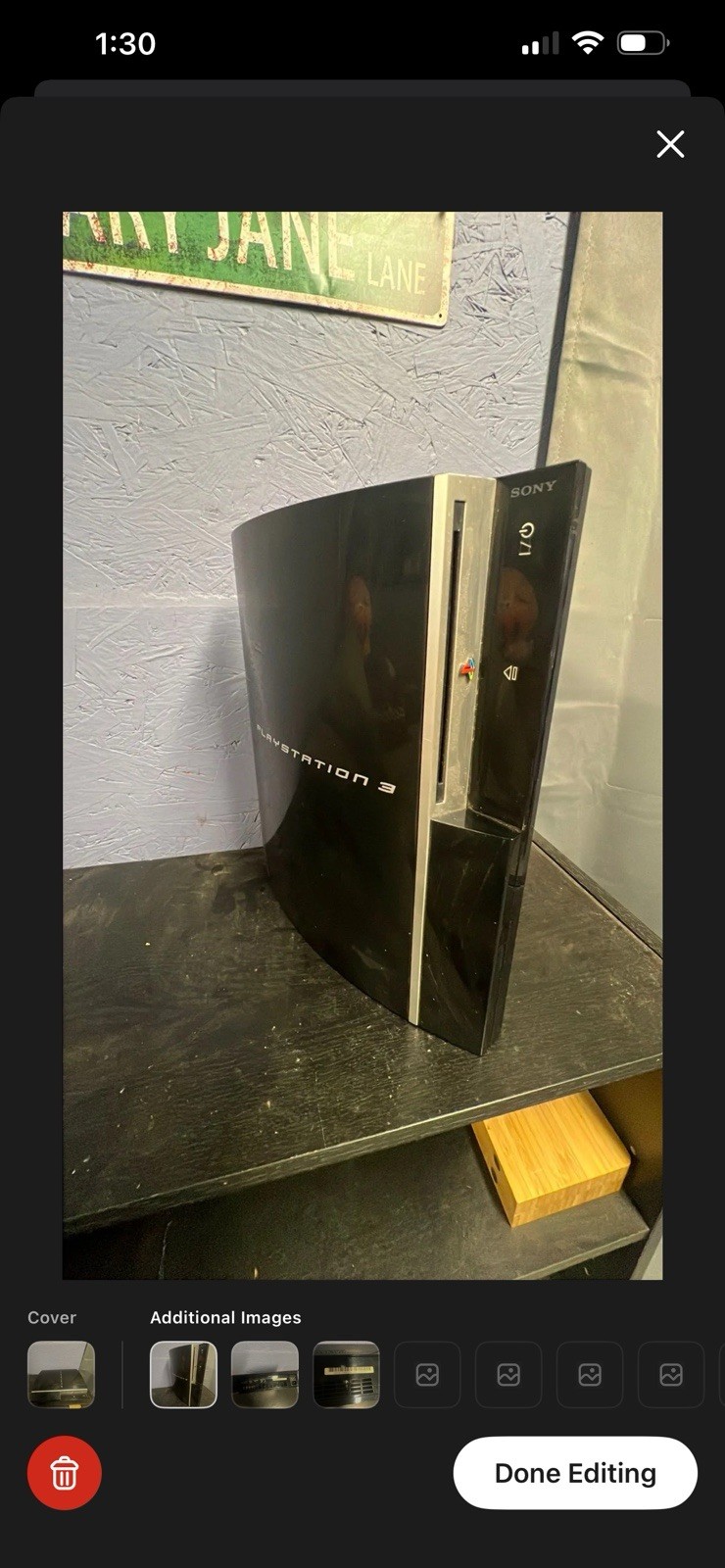 PS3 Fat Console And Power Cable Included (3rd Party Controller) Tested