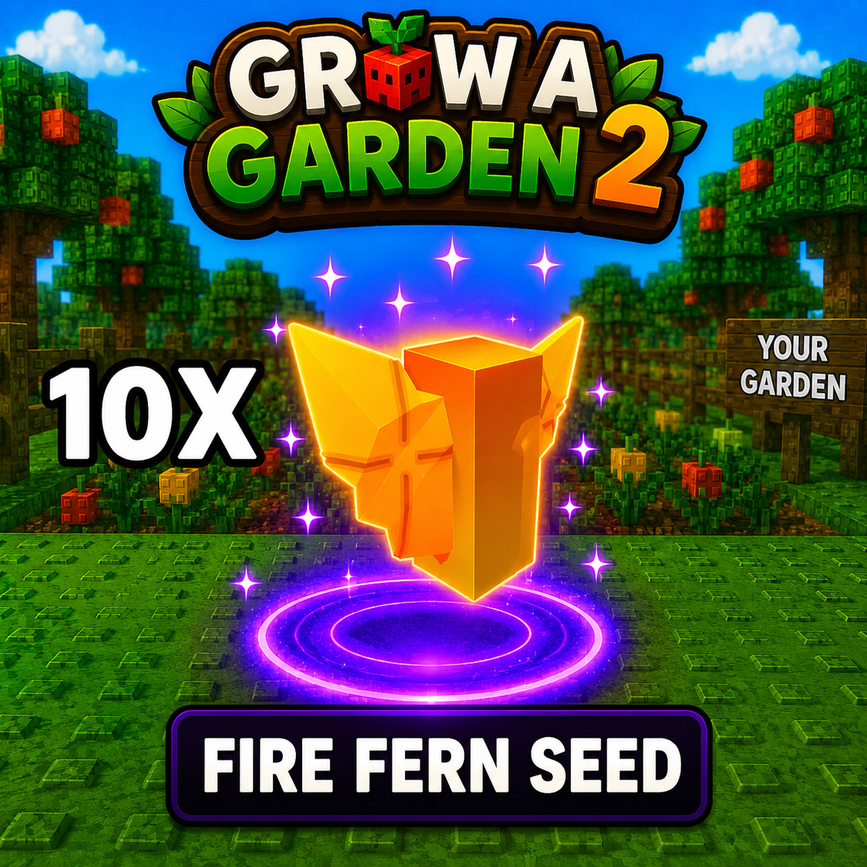 🪴Grow a Garden 2 Fire Fern Seeds 10X FIRE FERN SEEDS