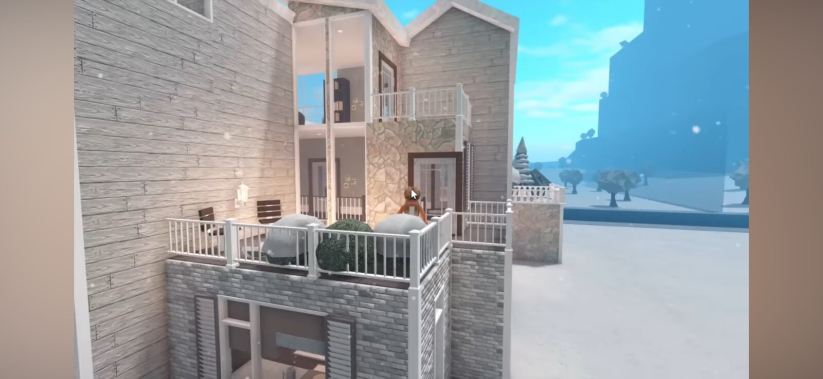 BLOXBURG ROBLOX PERSONAL WINTER WONDERLAND MANSION BUILDER!DESCRIPTION FOR INFO