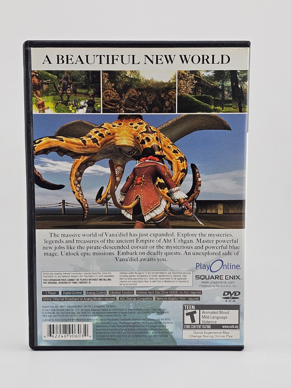 Sony Playstation 2 PS2 Final Fantasy Online Treasures Of Aht Urhgan CIB Tested