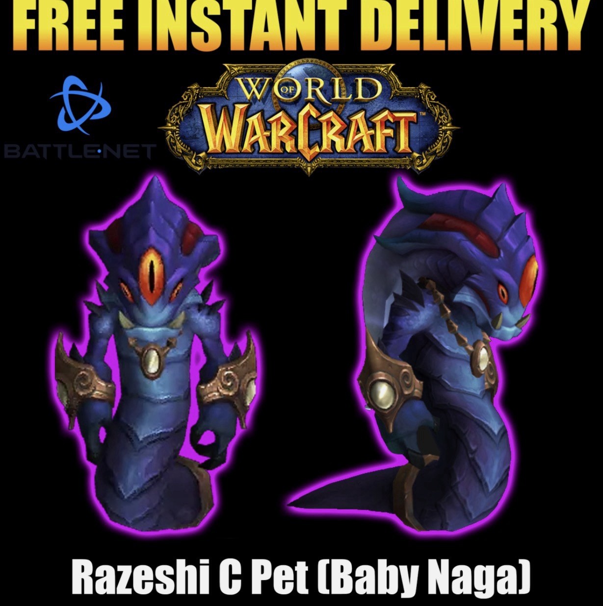 World of Warcraft Razeshi C Pet (Baby Naga) In-Game Item