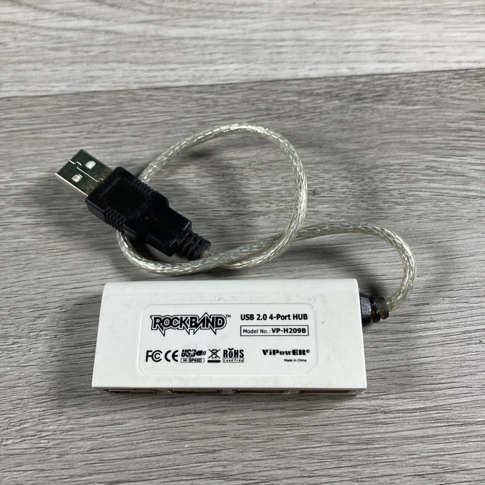 Rock Band USB 2.0 4 Port Hub ViPowER VP-H209B Dongle Xbox 360 Wii PS2 PS3