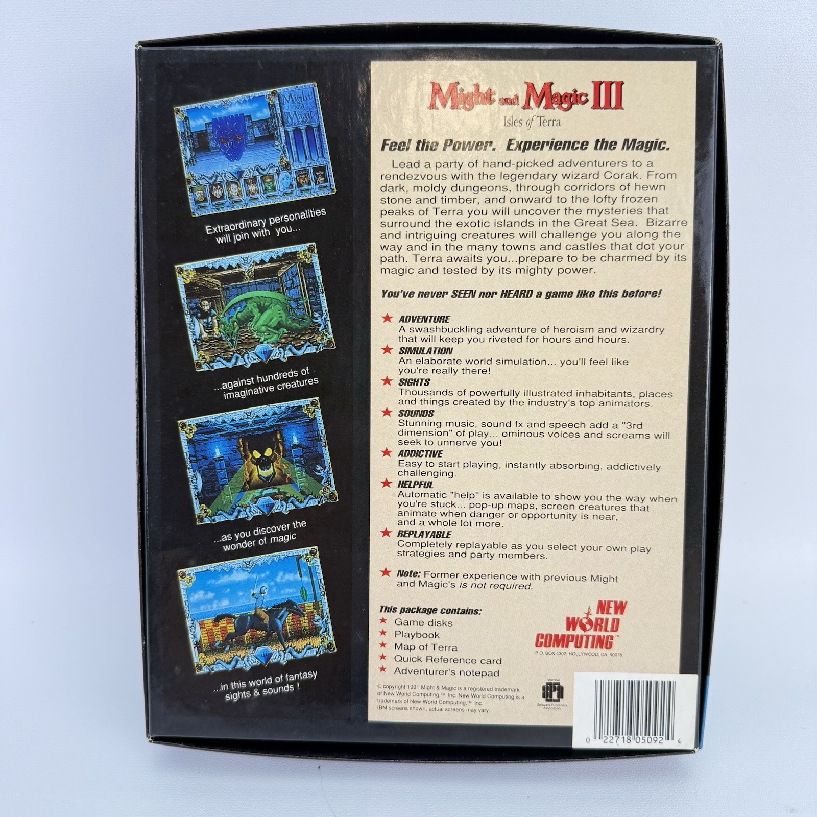 MIGHT AND MAGIC III 3: Isles of Terra IBM/PC GAME Complete In Box, Floppy Discs