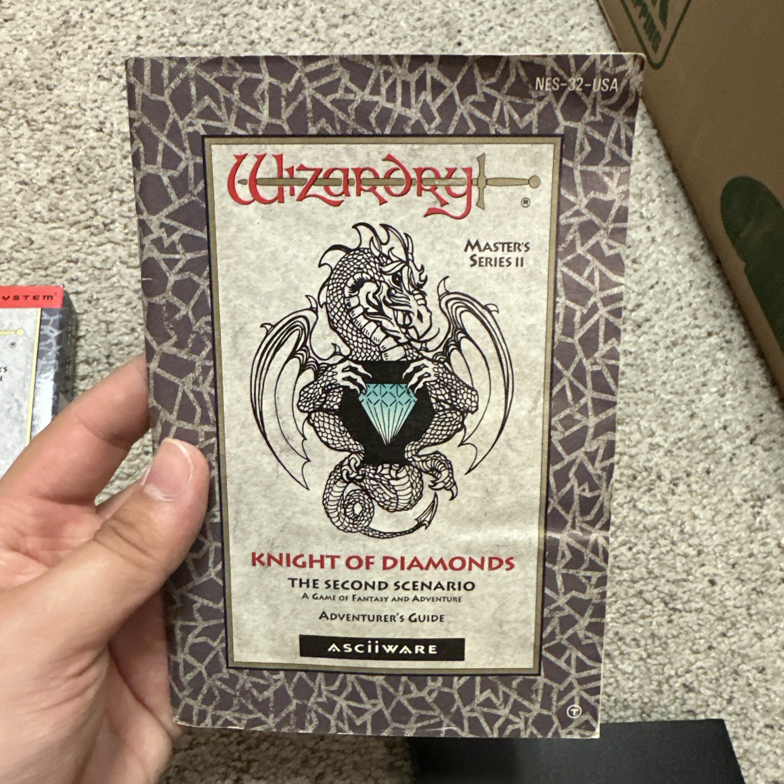 Wizardry: Knight of Diamonds NES Nintendo CIB Complete w/ Map & Reg Card RARE