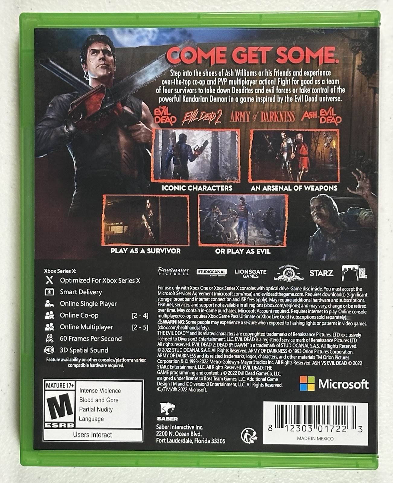 Evil Dead: The Game (Xbox Series X, 2022) Sam Raimi, Bruce Campbell