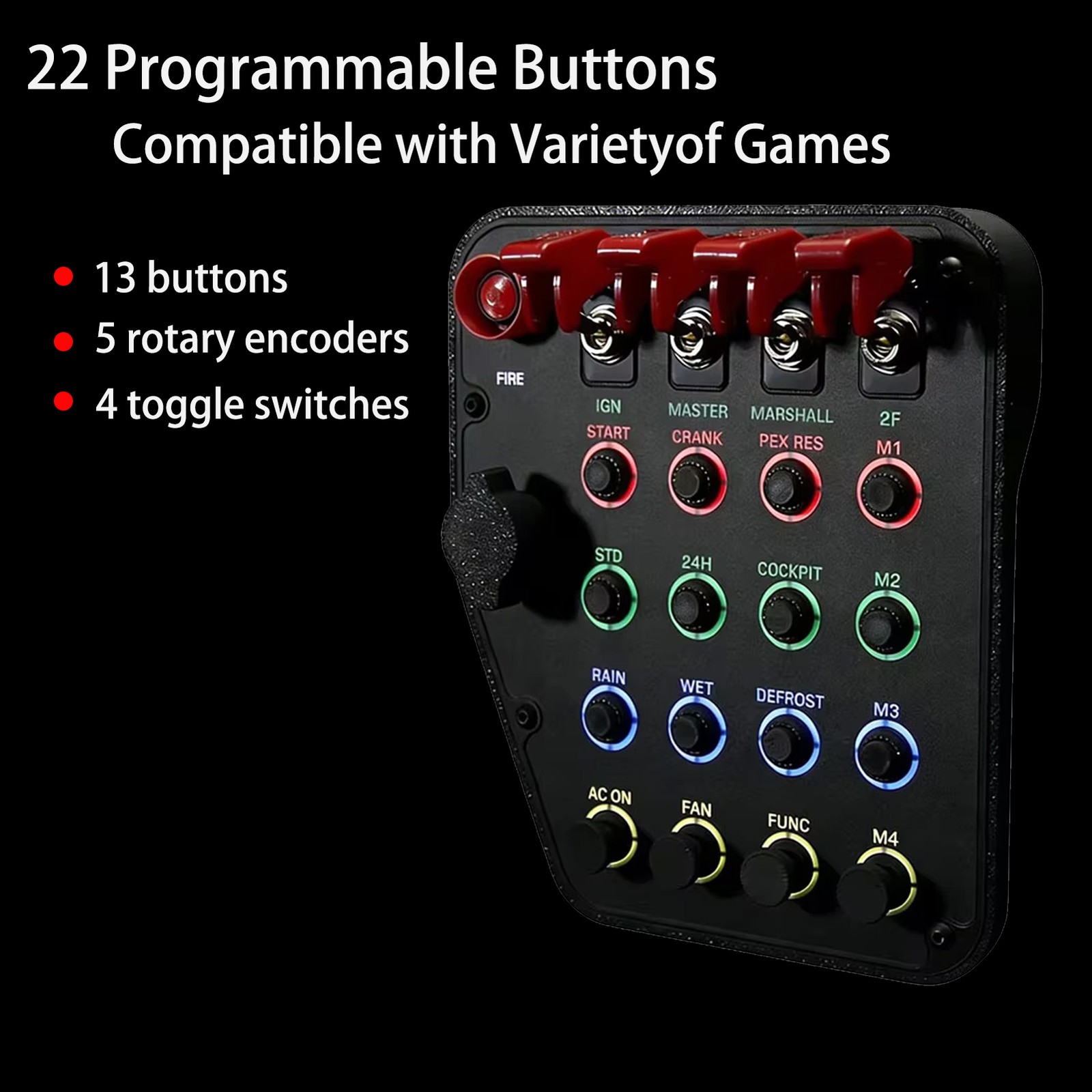 Center Button Control For Logitech G27/G29/G920/G923 RS50/G Pro Steering Wheel