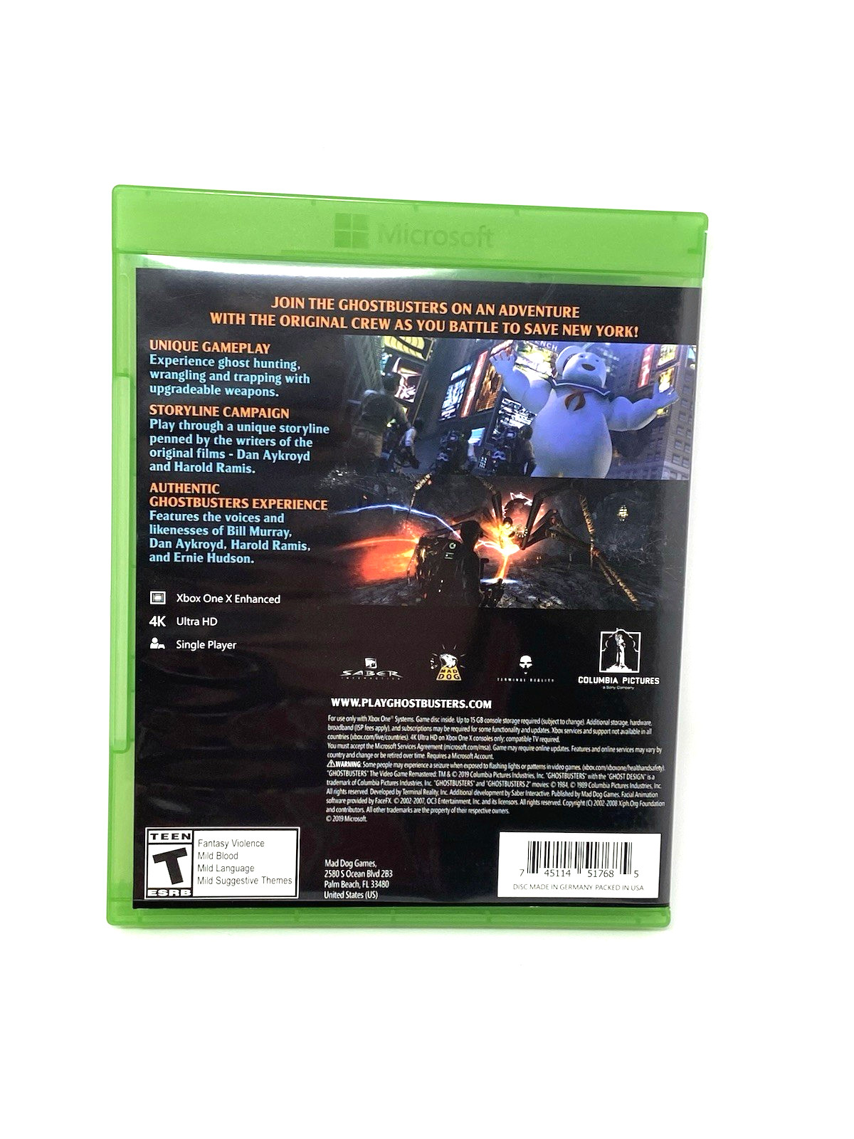 Ghostbusters The Video Game Xbox One (Remastered) by Maddog Disk & Case – NICE!