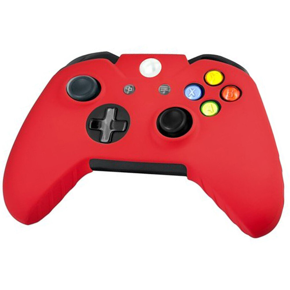 Silicone Soft Rubber Gel Grip Case Skin Cover+Thumbstick Cap Xbox One Controller