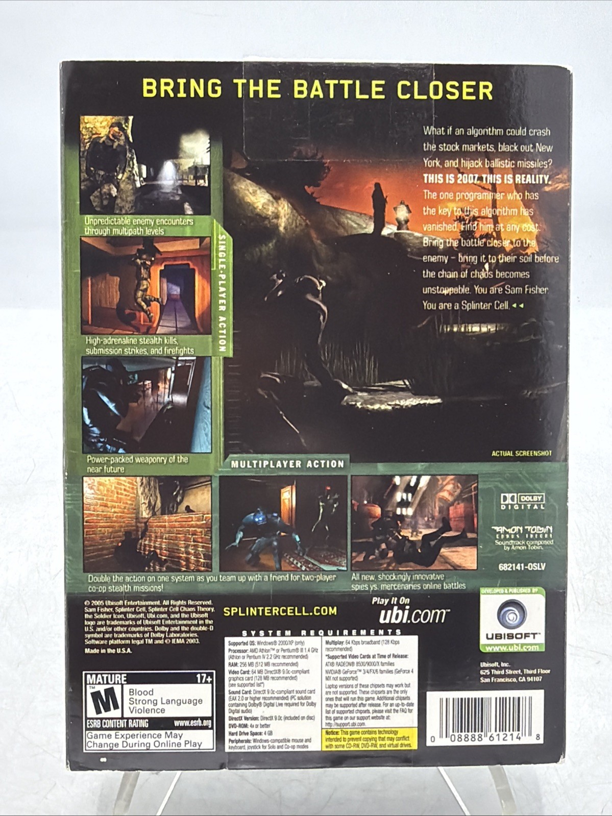 Tom Clancy’s Splinter Cell: Chaos Theory (PC, DVD-ROM, 2005) w/ Slip Case CIB