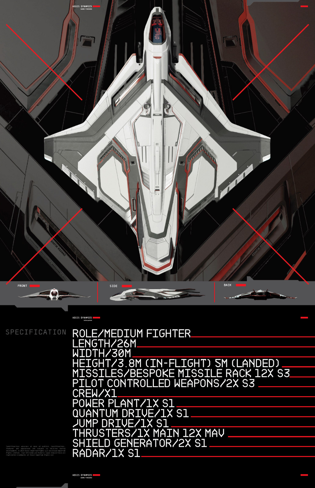 Star Citizen – AEGIS SABRE FIREBIRD – LTI – (Lifetime Insurance)