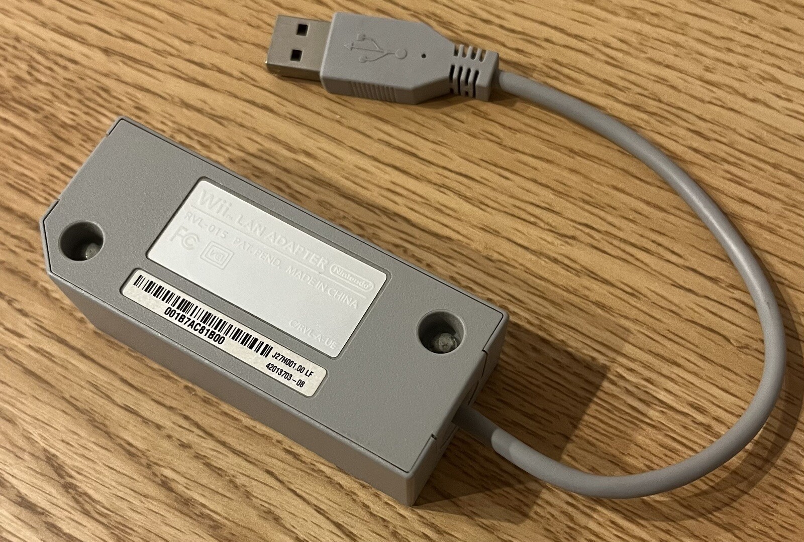 Official Nintendo Wii Lan Adapter RVL-015 Tested Japan Ethernet USB Network