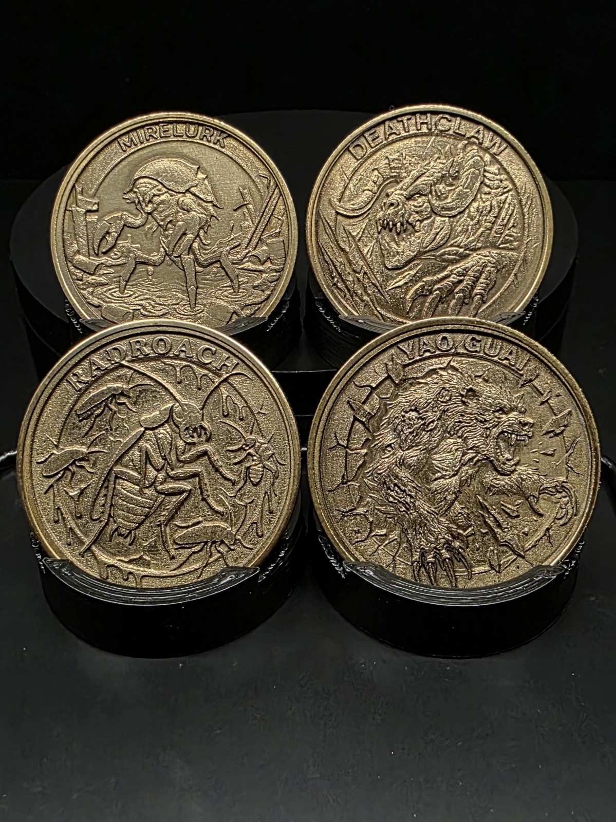 Fallout brass Challenge Coin Fan Made Set of 4